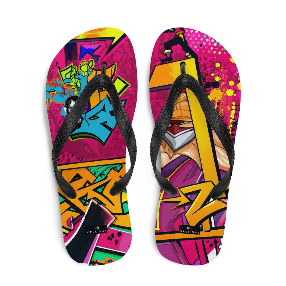 Graffiti on Acid (v4) Flip-Flops