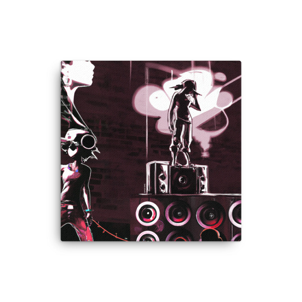 Girl on Speaker (v1) CANVAS