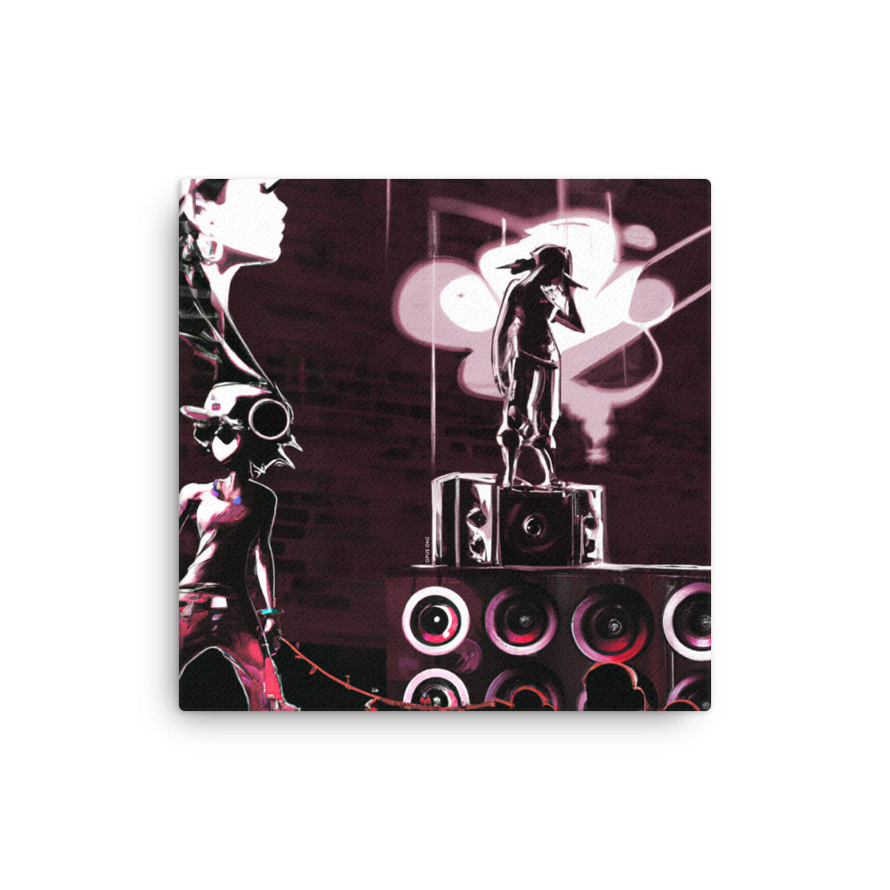 Girl on Speaker (v1) CANVAS