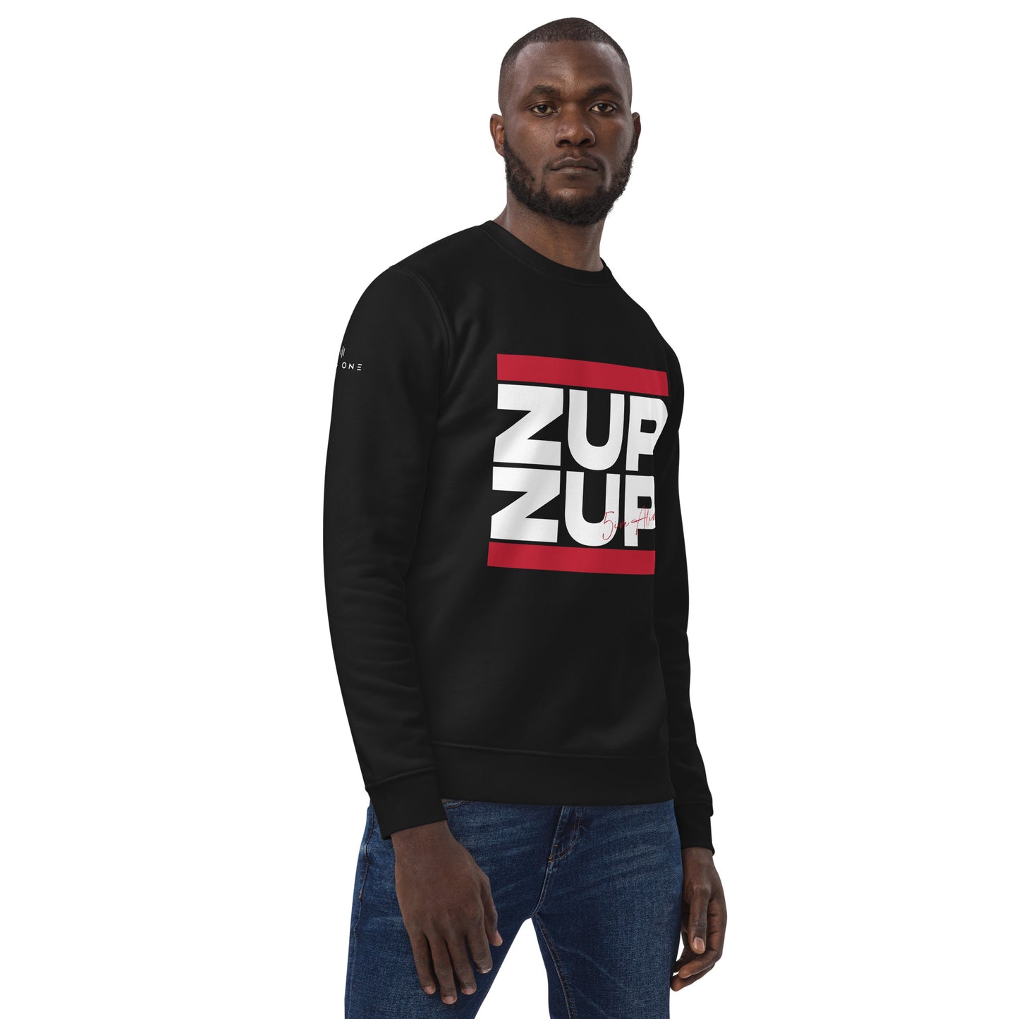 Zup Zup Unisex eco sweatshirt (White Text)
