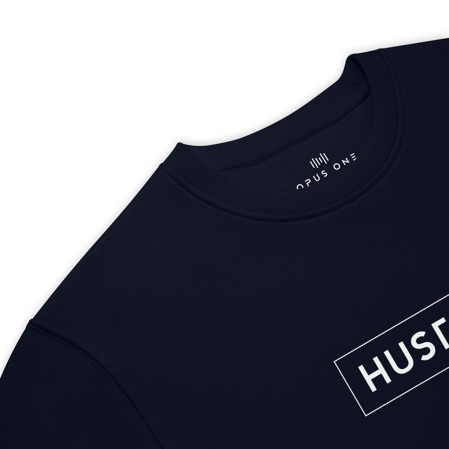 Hustle (v2) Unisex eco sweatshirt (White Text)