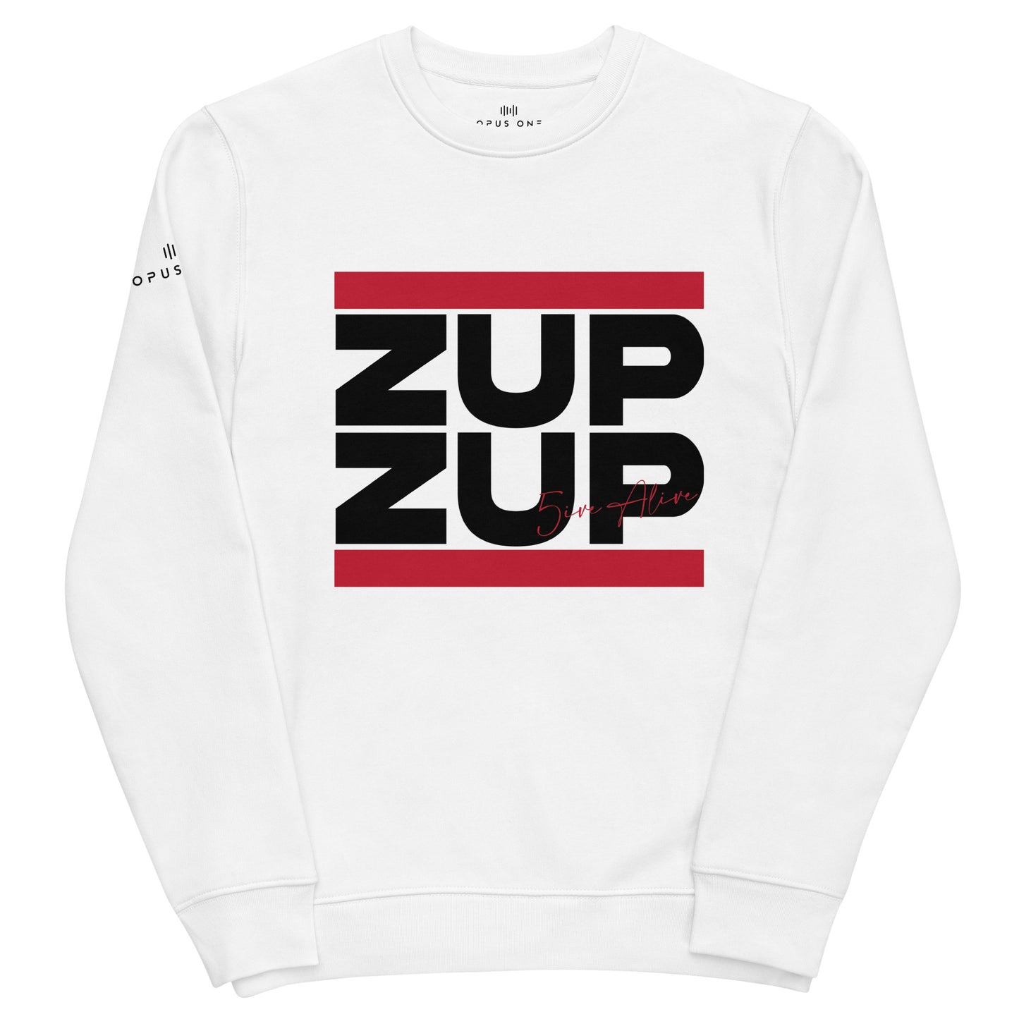 Zup Zup Unisex eco sweatshirt (Black Text)