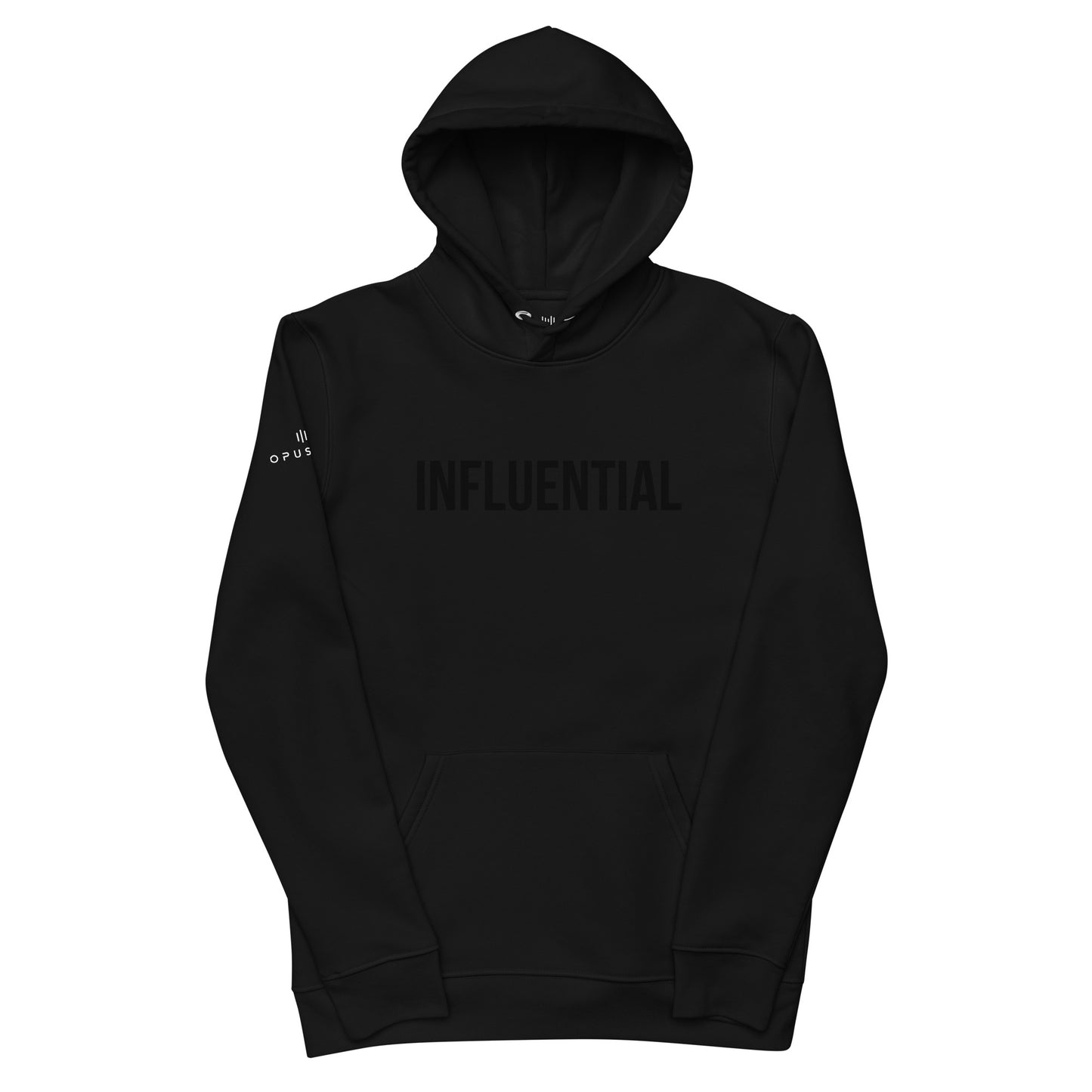 Tribe (INFLUENTIAL) Unisex essential eco hoodie (Black Text)