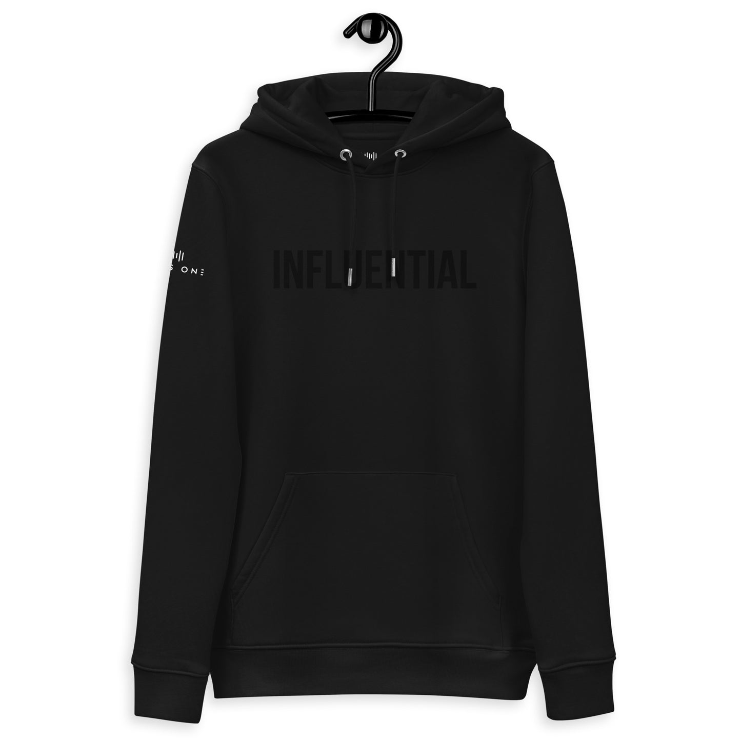 Tribe (INFLUENTIAL) Unisex essential eco hoodie (Black Text)