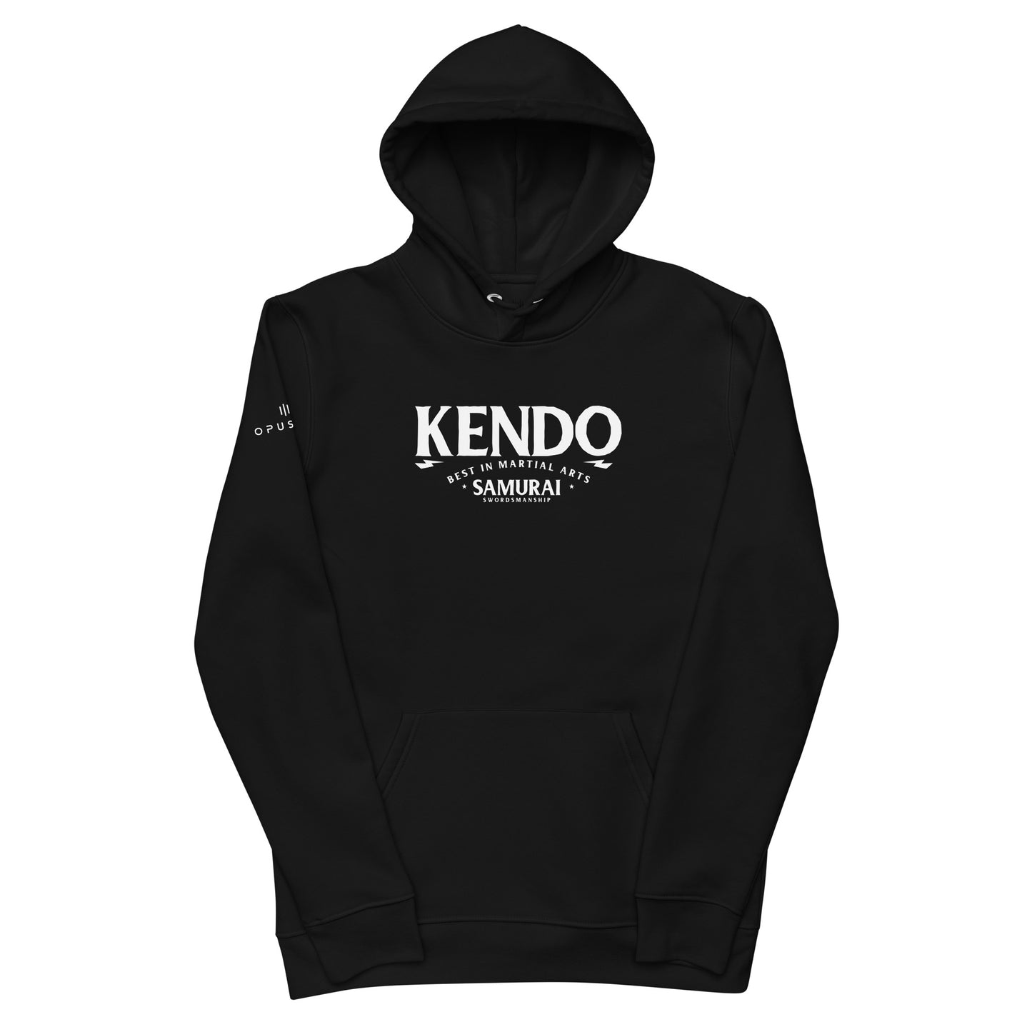 Tribe (Kendo) Unisex essential eco hoodie (White Text)