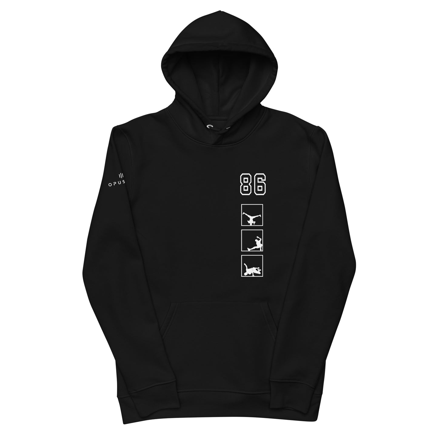Ltd (Breakdance v1) Unisex essential eco hoodie (White Text)