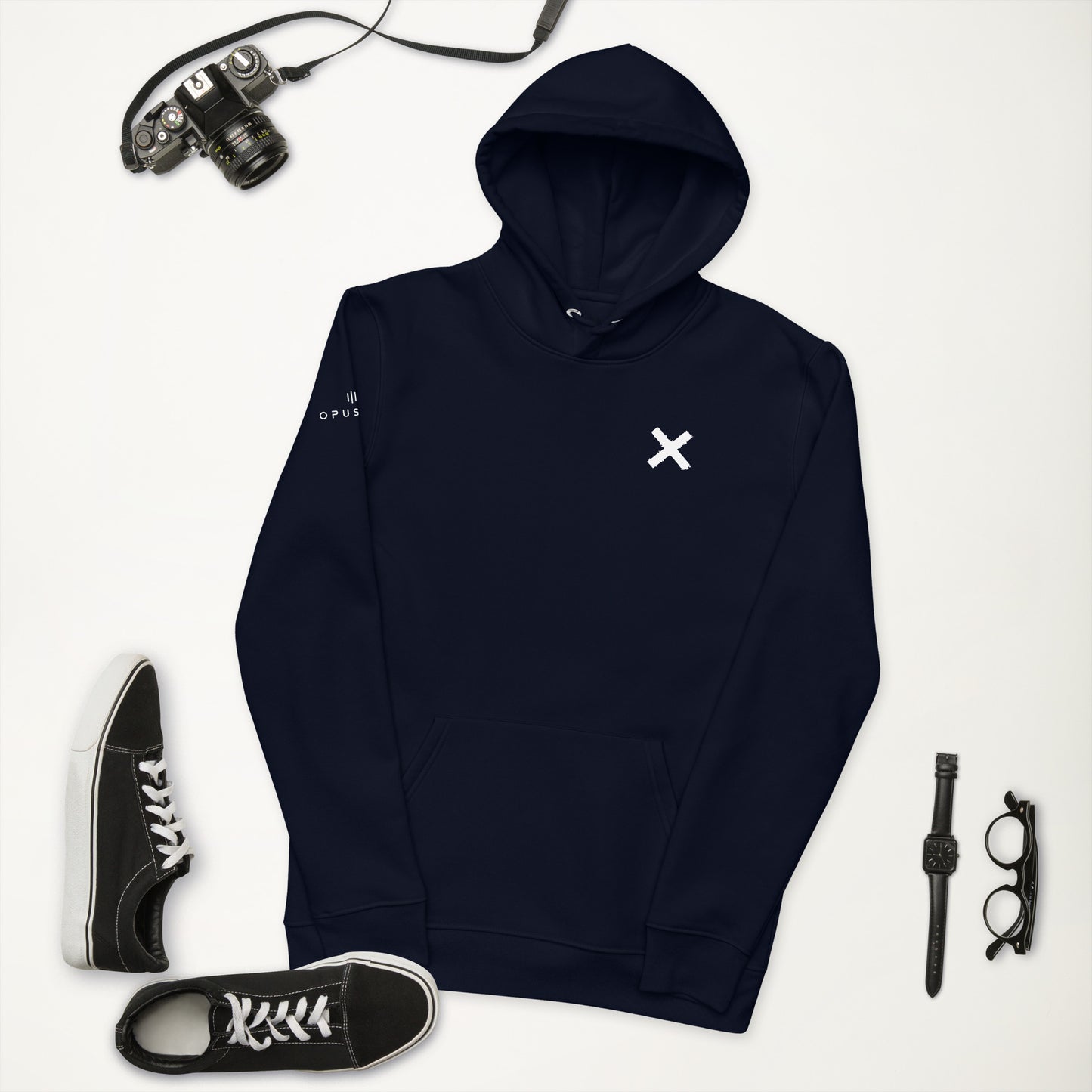 Tribe (The X) Unisex essential eco hoodie (White Text)