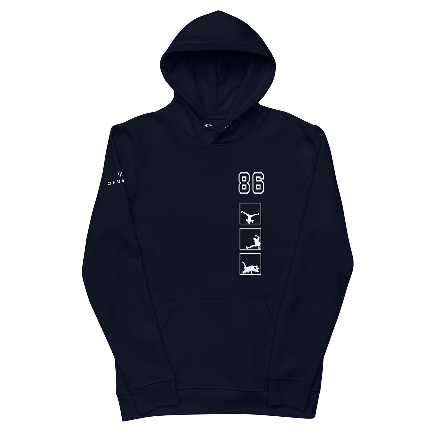 Ltd (Breakdance v1) Unisex essential eco hoodie (White Text)