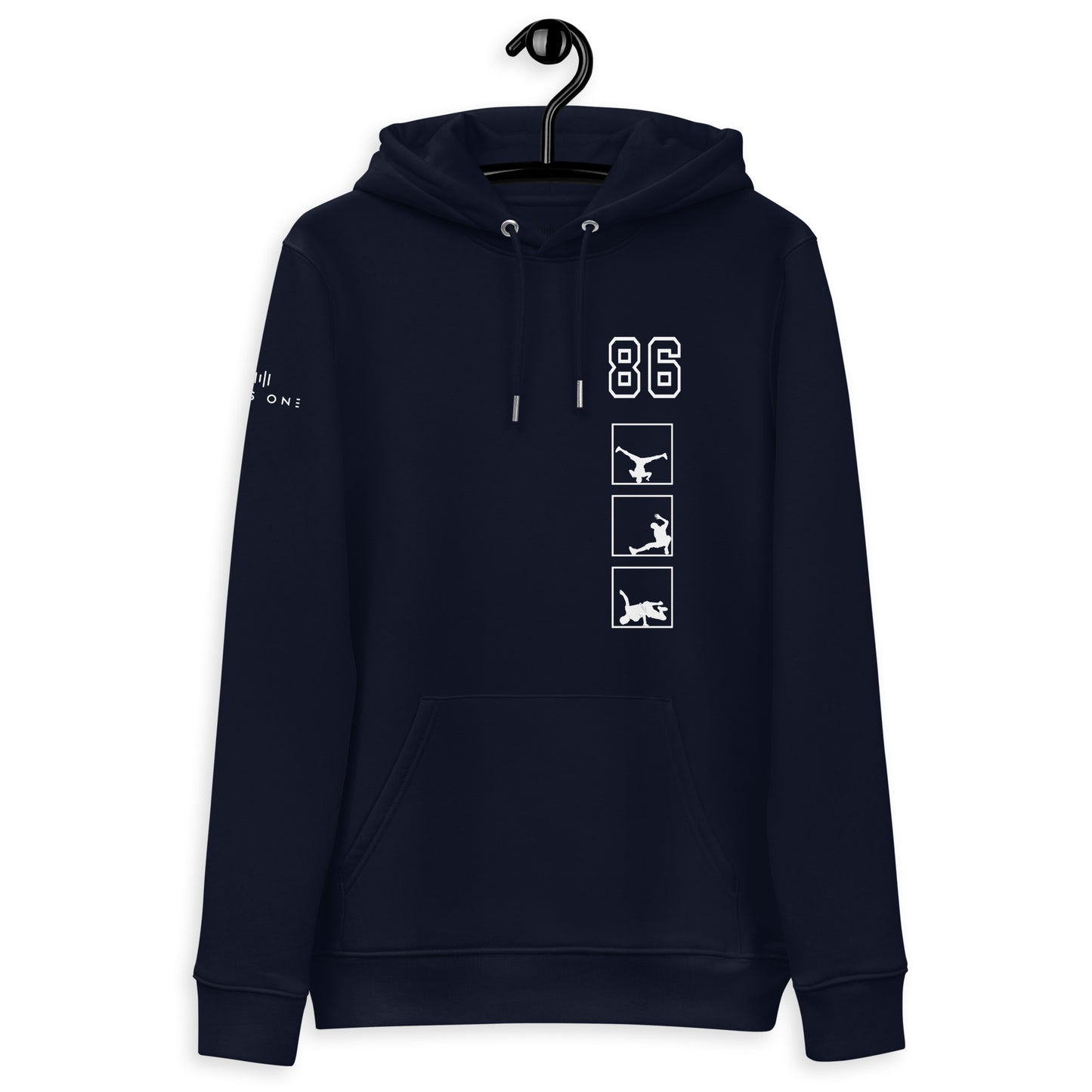 Ltd (Breakdance v1) Unisex essential eco hoodie (White Text)