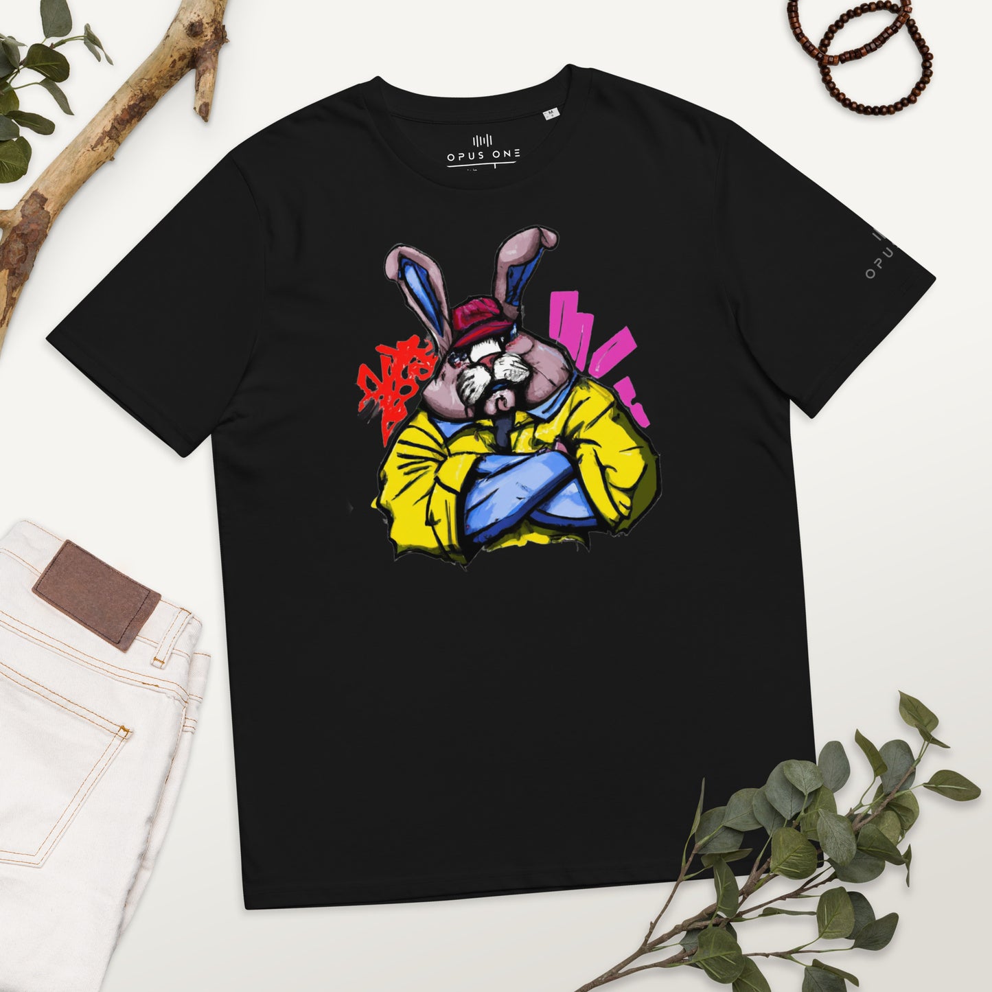 B-Boy Bunski (v1) Unisex organic cotton t-shirt MAIN FRONT PRINT