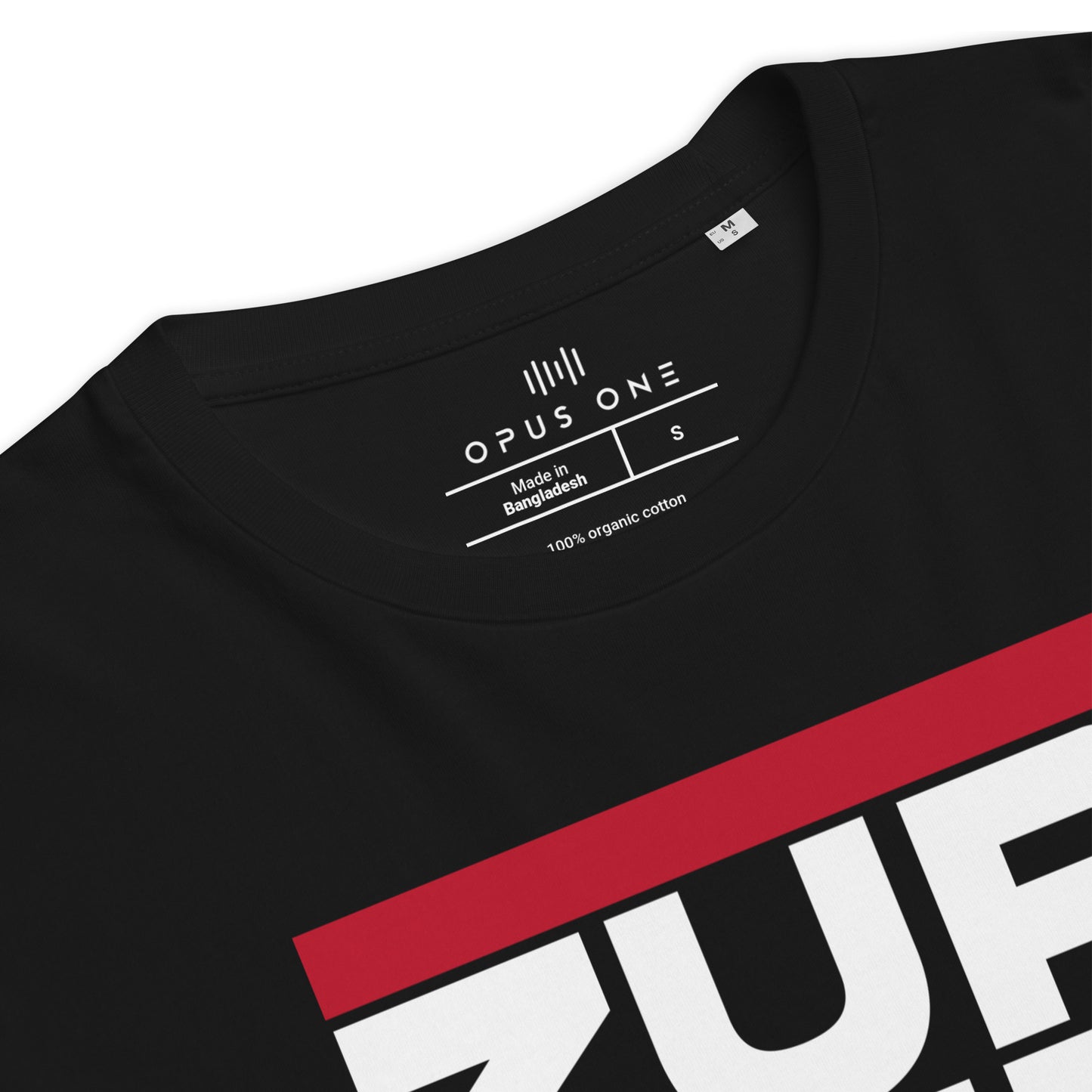 Signature Series (MC 5ive Alive 'Zup Zup') Unisex organic cotton t-shirt (White Text) MAIN FRONT PRINT