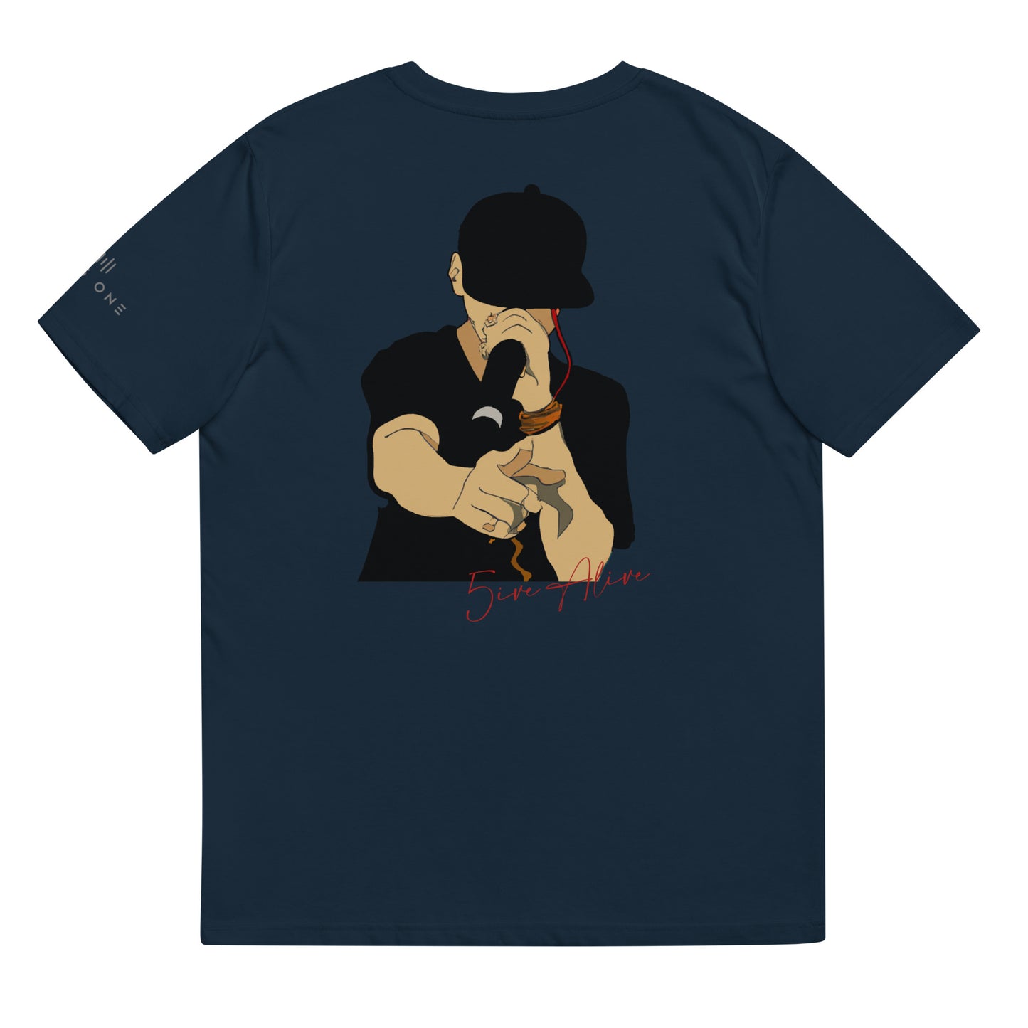 Signature Series (5ive Alive v2) Unisex organic cotton t-shirt MAIN BACK PRINT