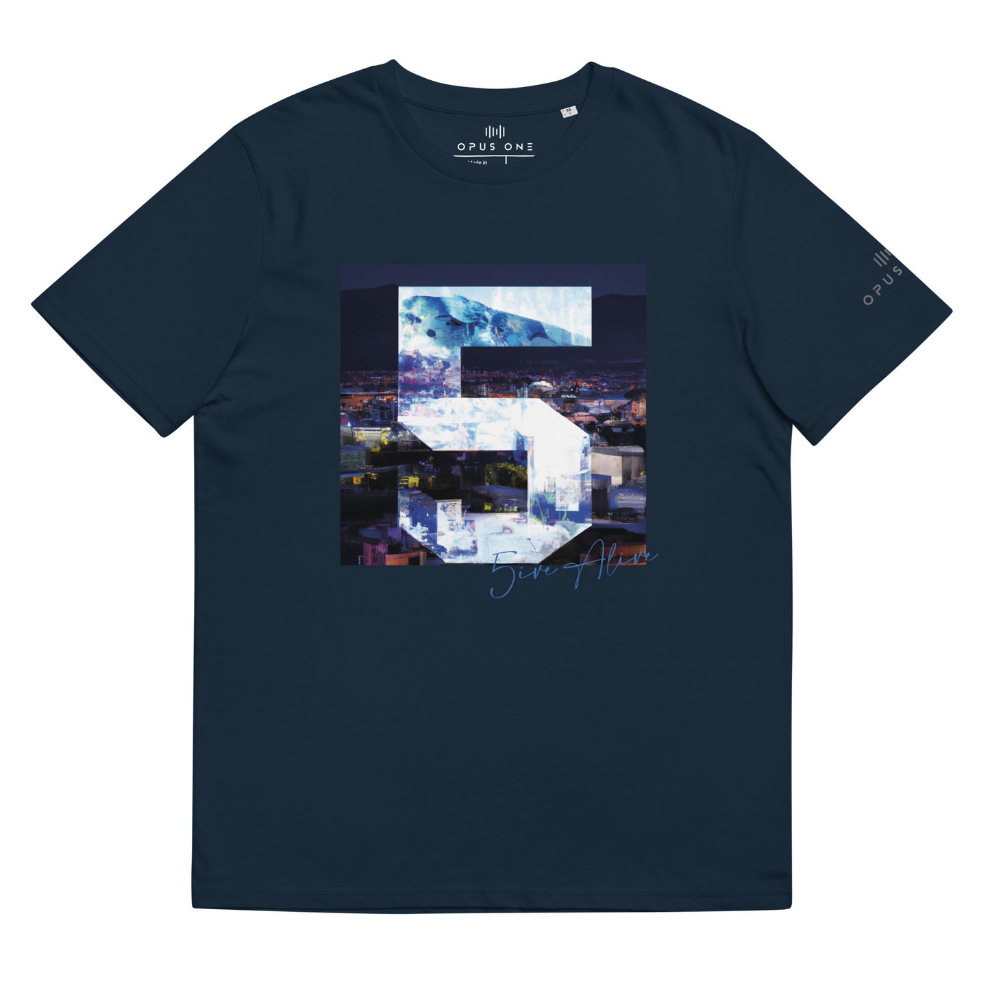 Signature Series (5ive Alive v3) Unisex organic cotton t-shirt MAIN FRONT PRINT