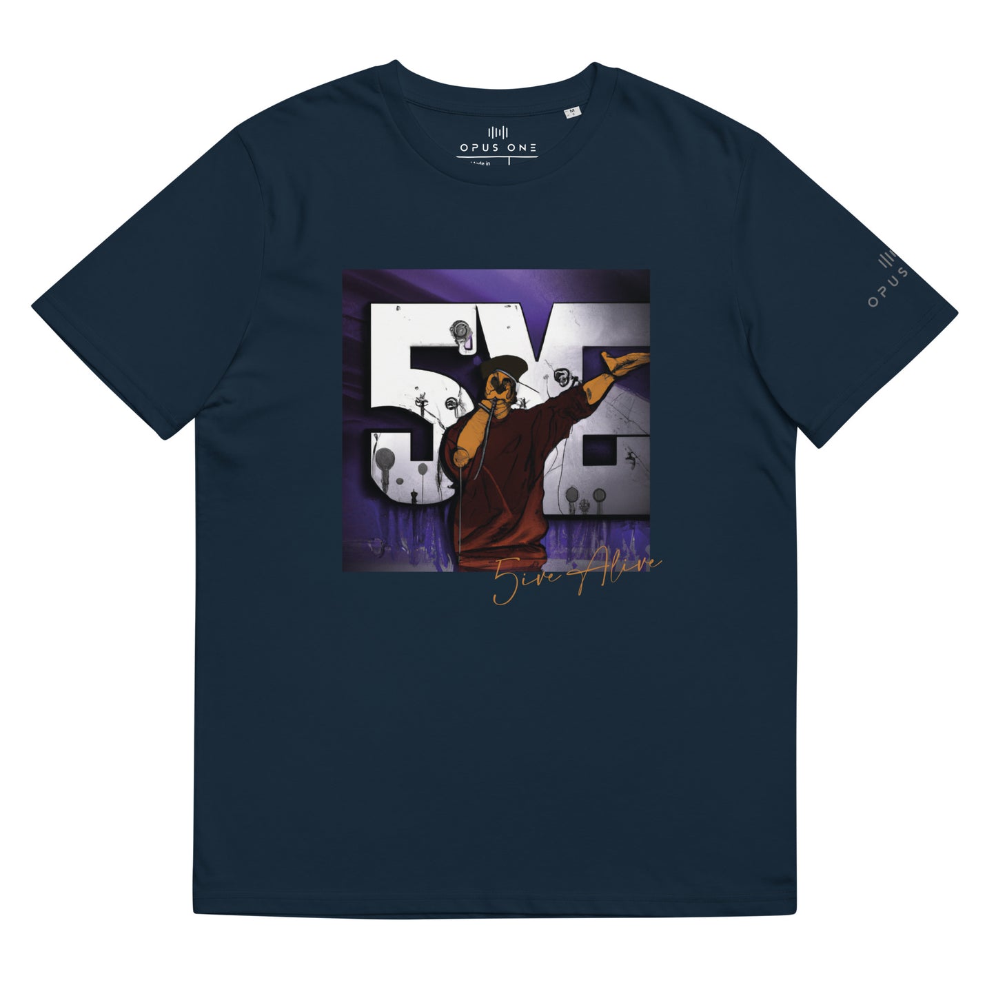 Signature Series (5ive Alive v4) Unisex organic cotton t-shirt MAIN FRONT PRINT