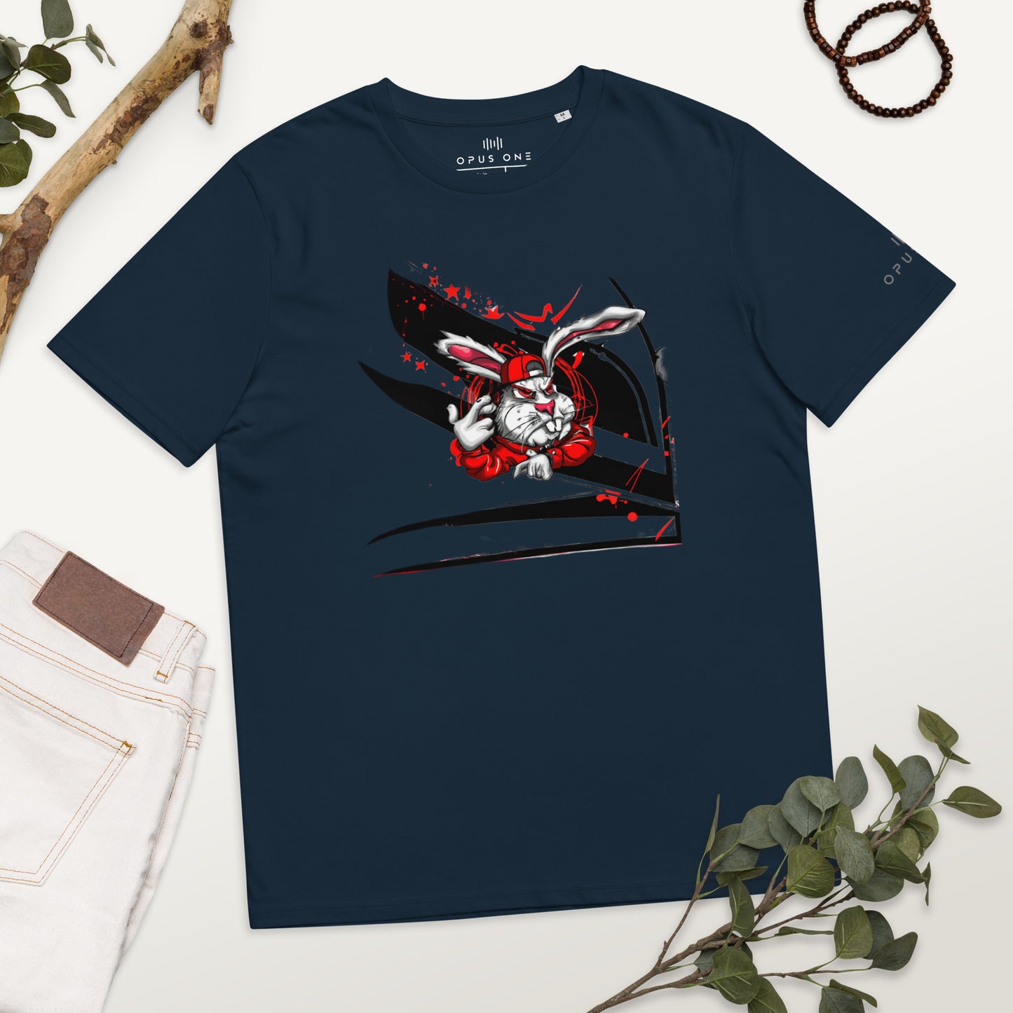 B-Boy Bunski (v2) Unisex organic cotton t-shirt MAIN FRONT PRINT