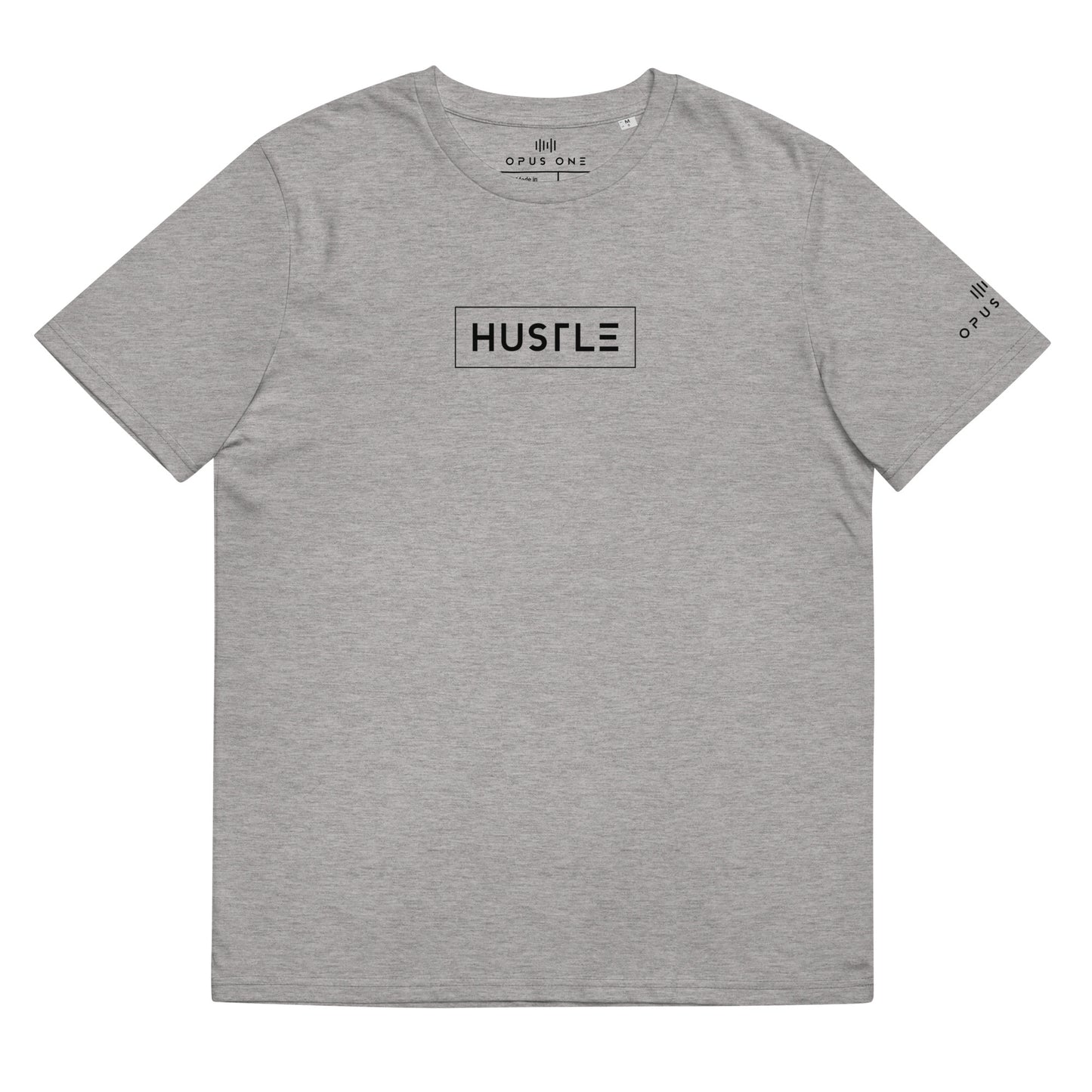 Hustle (v2) Unisex organic cotton t-shirt (Black Text)