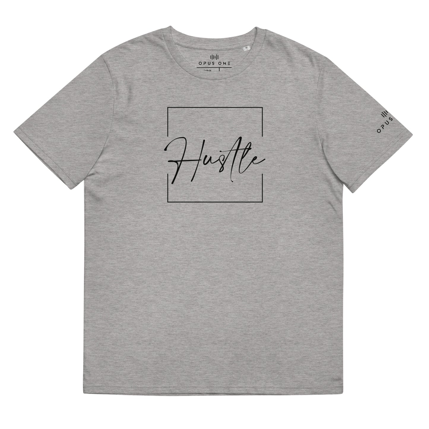 Hustle (v1) Unisex organic cotton t-shirt (Black Text)
