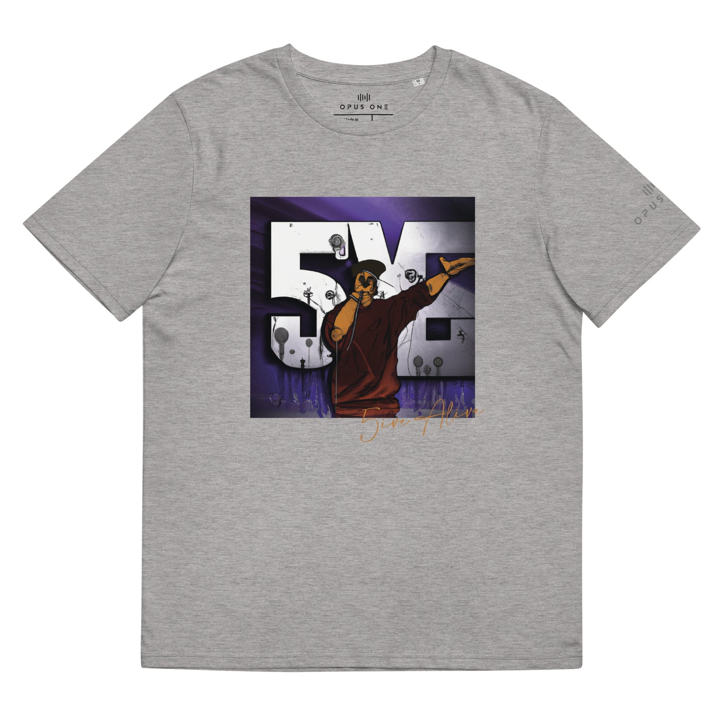 Signature Series (5ive Alive v4) Unisex organic cotton t-shirt MAIN FRONT PRINT