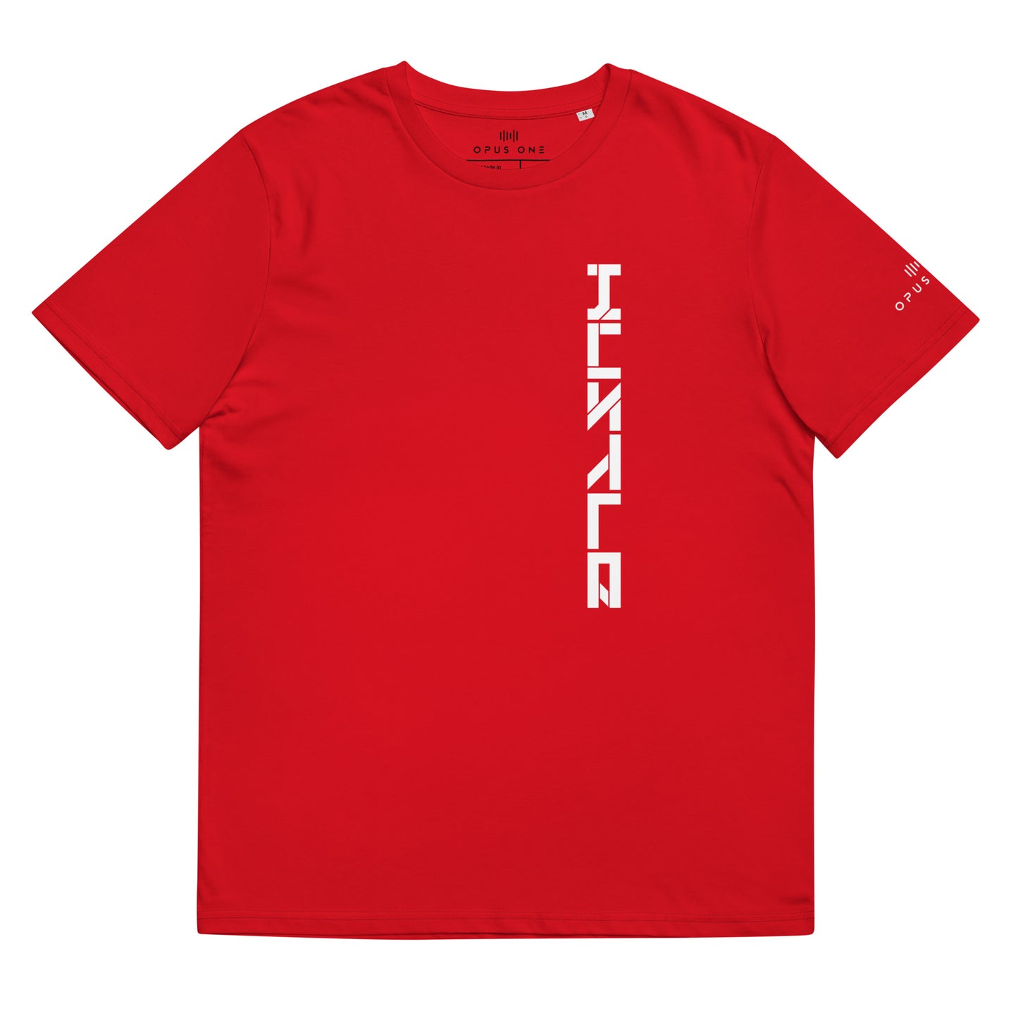 Hustle (v5) Unisex organic cotton t-shirt (White Text)