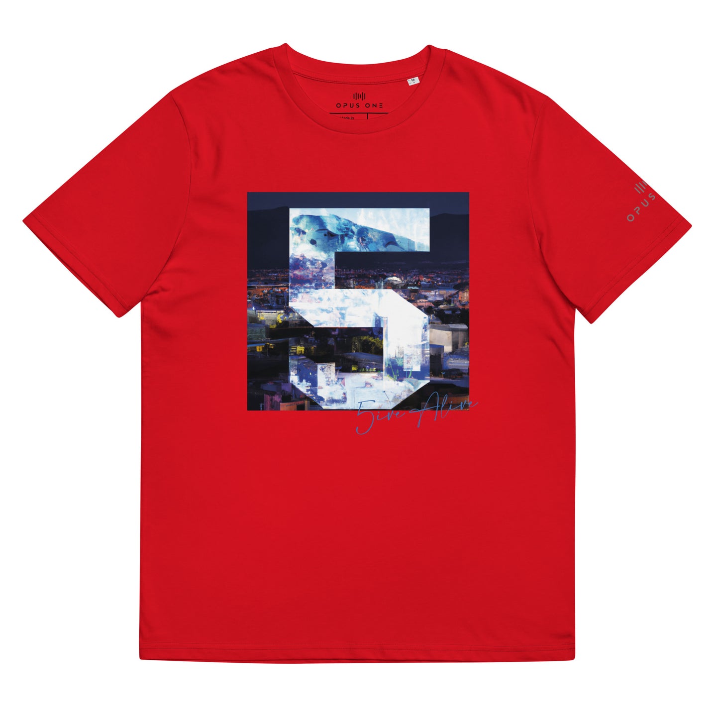 Signature Series (5ive Alive v3) Unisex organic cotton t-shirt MAIN FRONT PRINT