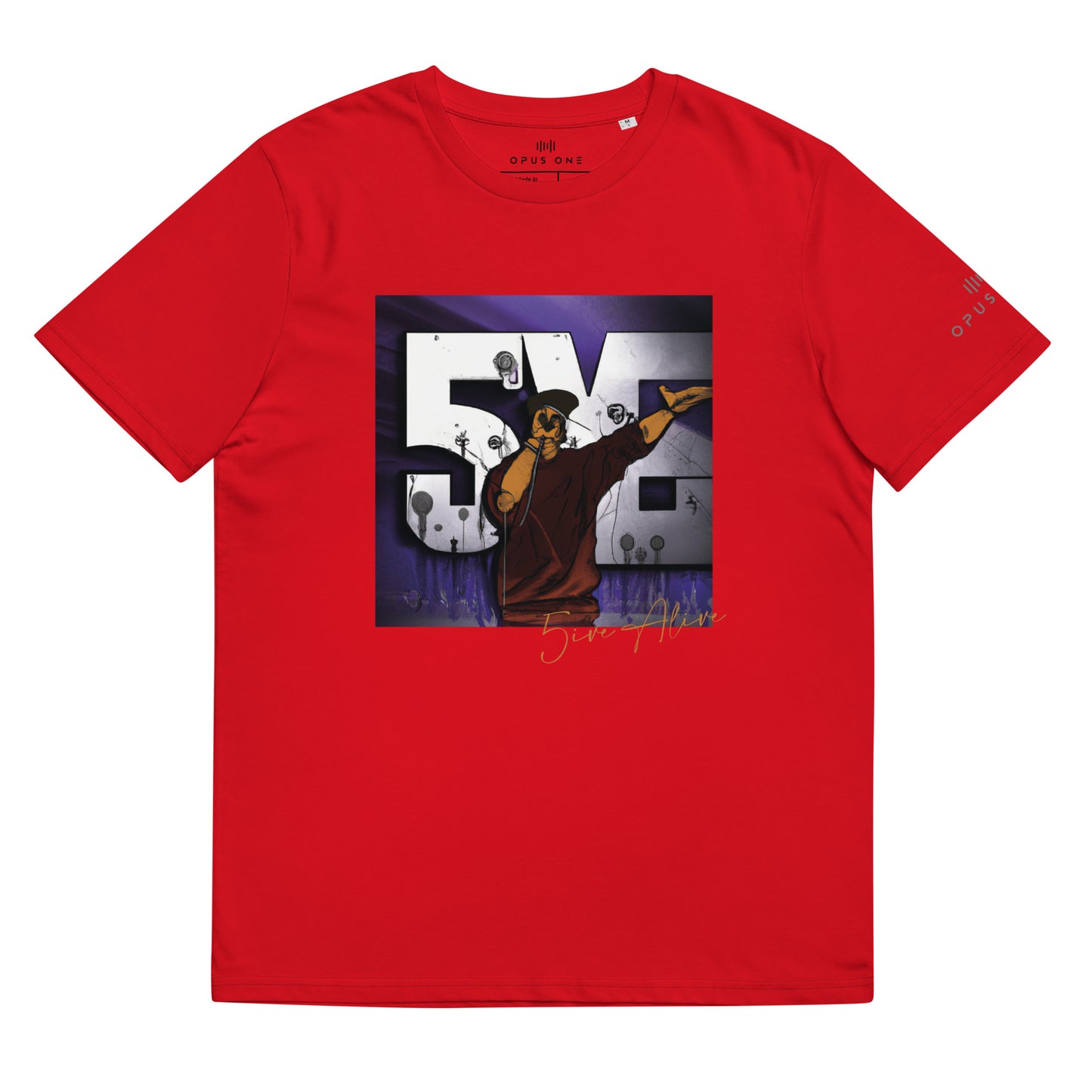 Signature Series (5ive Alive v4) Unisex organic cotton t-shirt MAIN FRONT PRINT