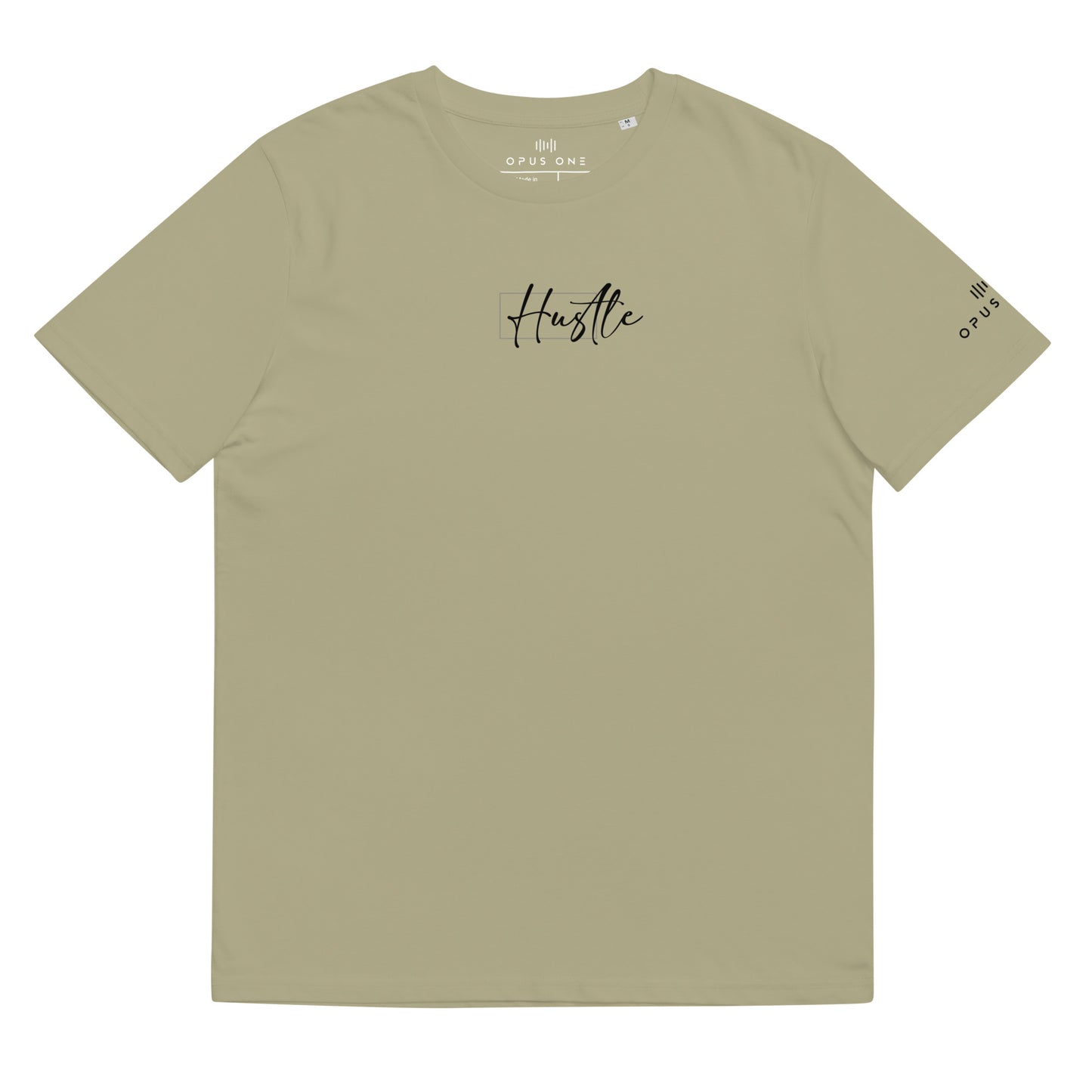 Hustle (v3) Unisex organic cotton t-shirt (Black Text)