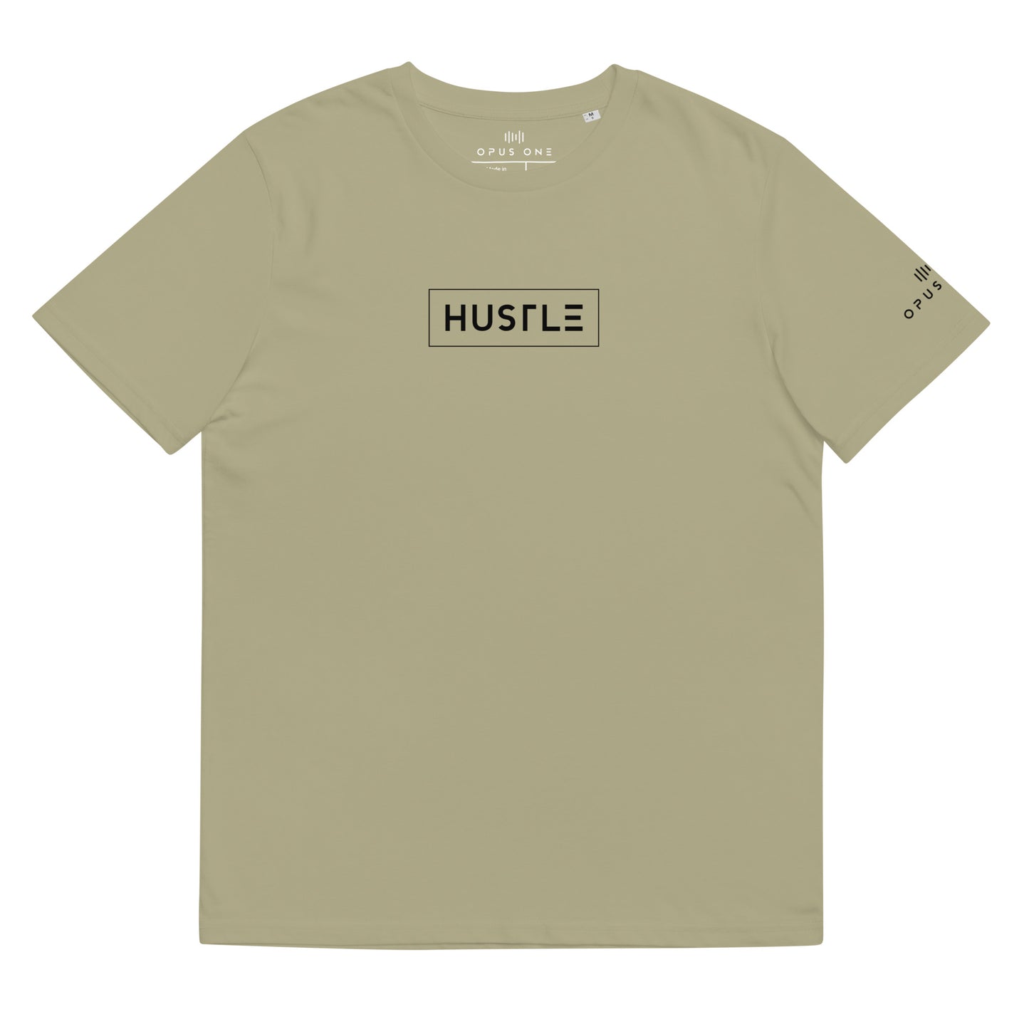 Hustle (v2) Unisex organic cotton t-shirt (Black Text)