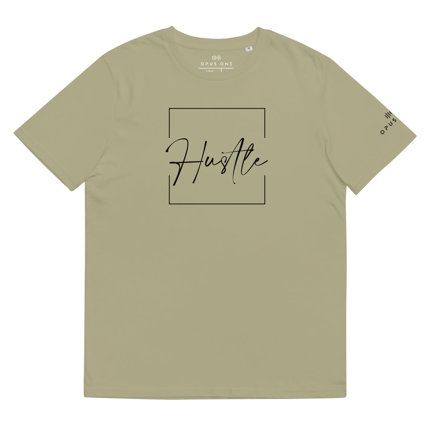 Hustle (v1) Unisex organic cotton t-shirt (Black Text)