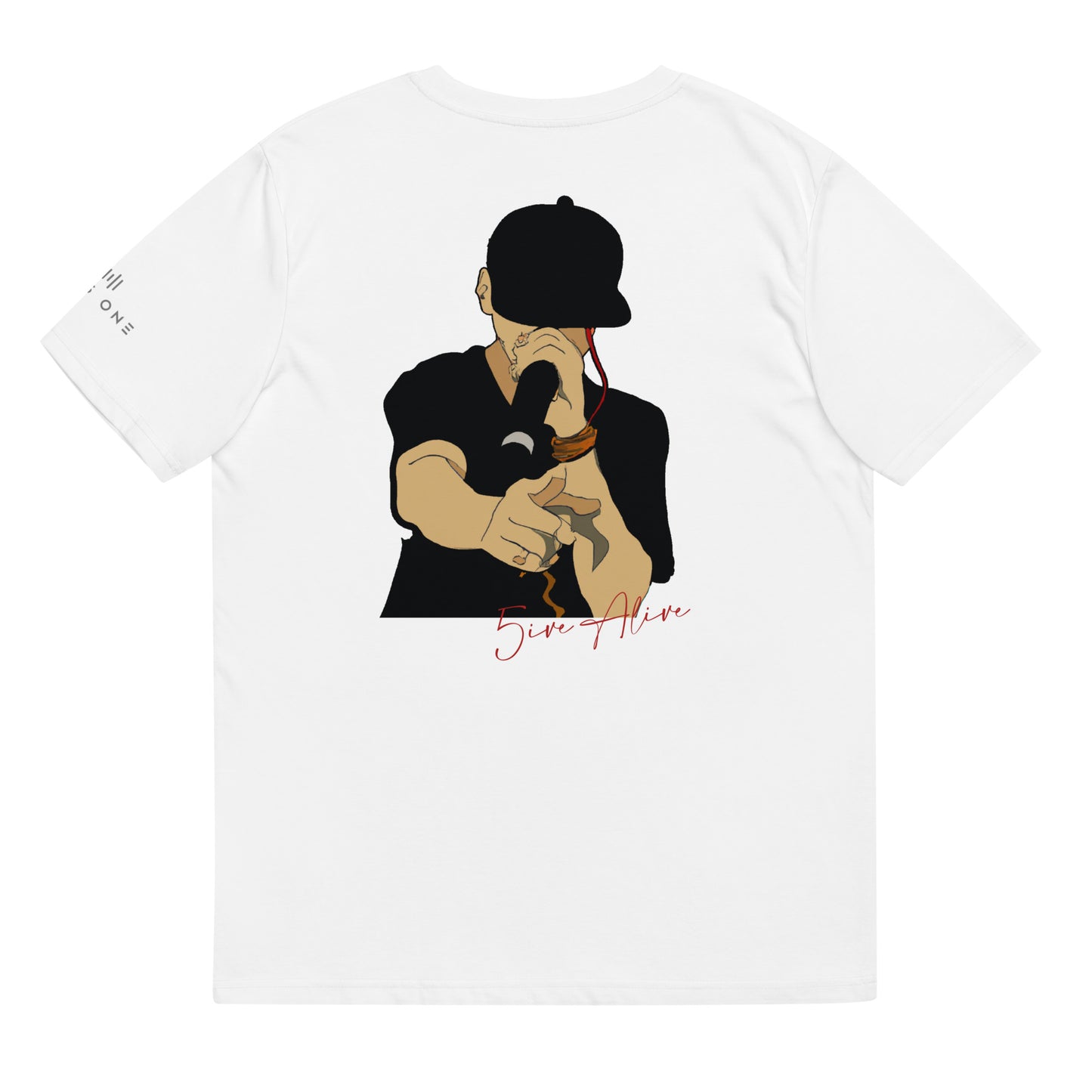 Signature Series (5ive Alive v2) Unisex organic cotton t-shirt MAIN BACK PRINT