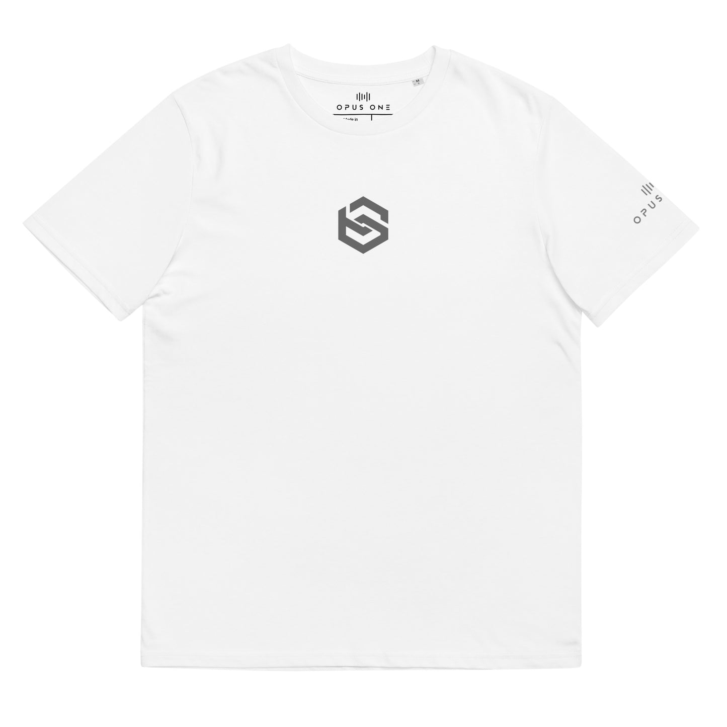 Binary State (v1) Unisex organic cotton t-shirt (Grey Text)