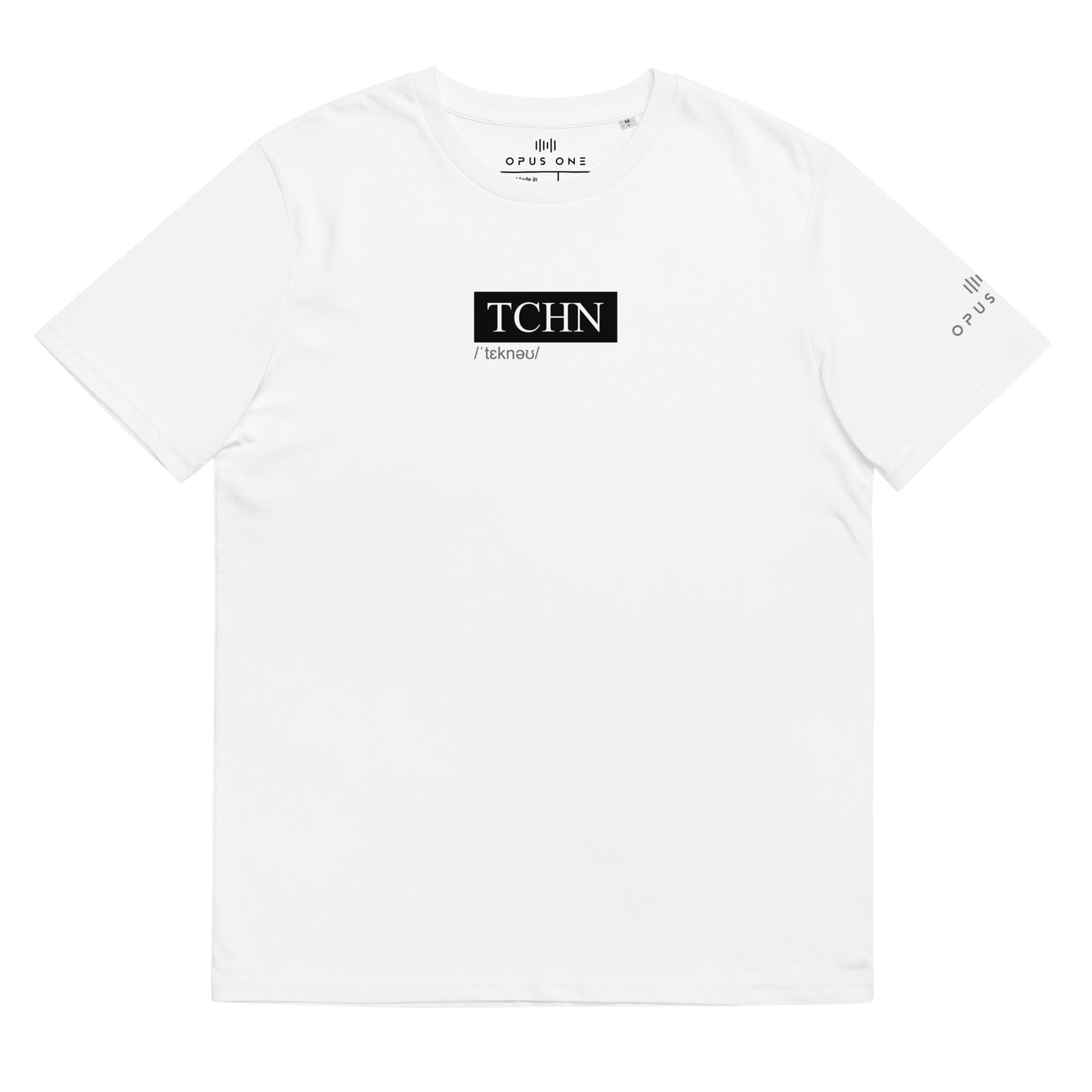 Music X Fashion (TCHN) Unisex organic cotton t-shirt (Grey Text)