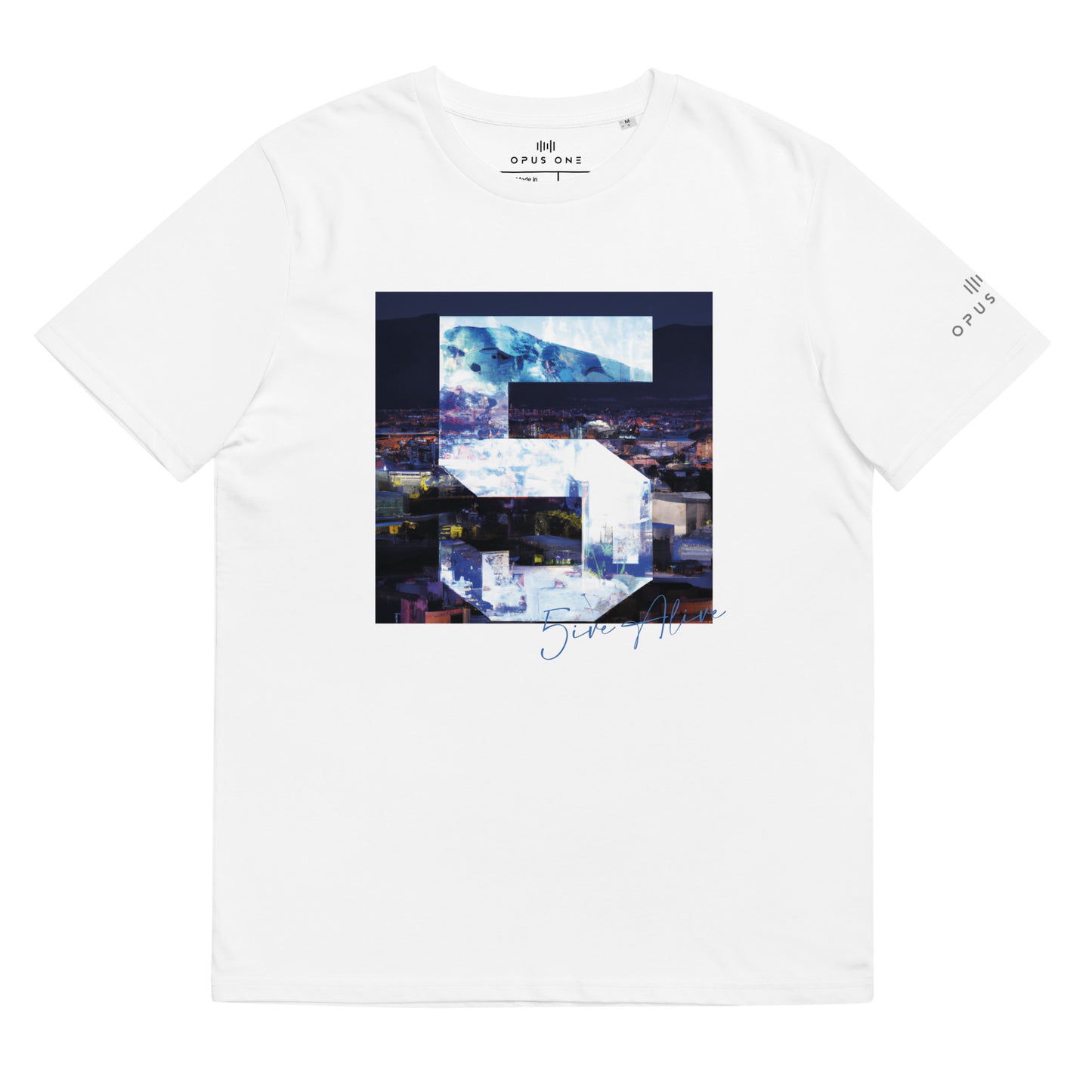 Signature Series (5ive Alive v3) Unisex organic cotton t-shirt MAIN FRONT PRINT