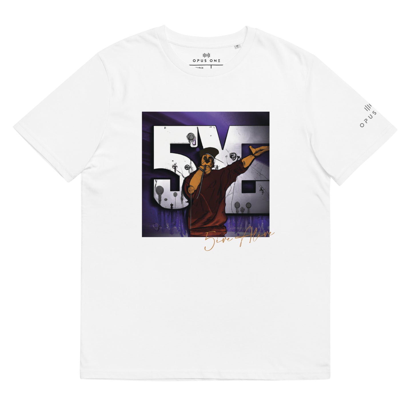 Signature Series (5ive Alive v4) Unisex organic cotton t-shirt MAIN FRONT PRINT