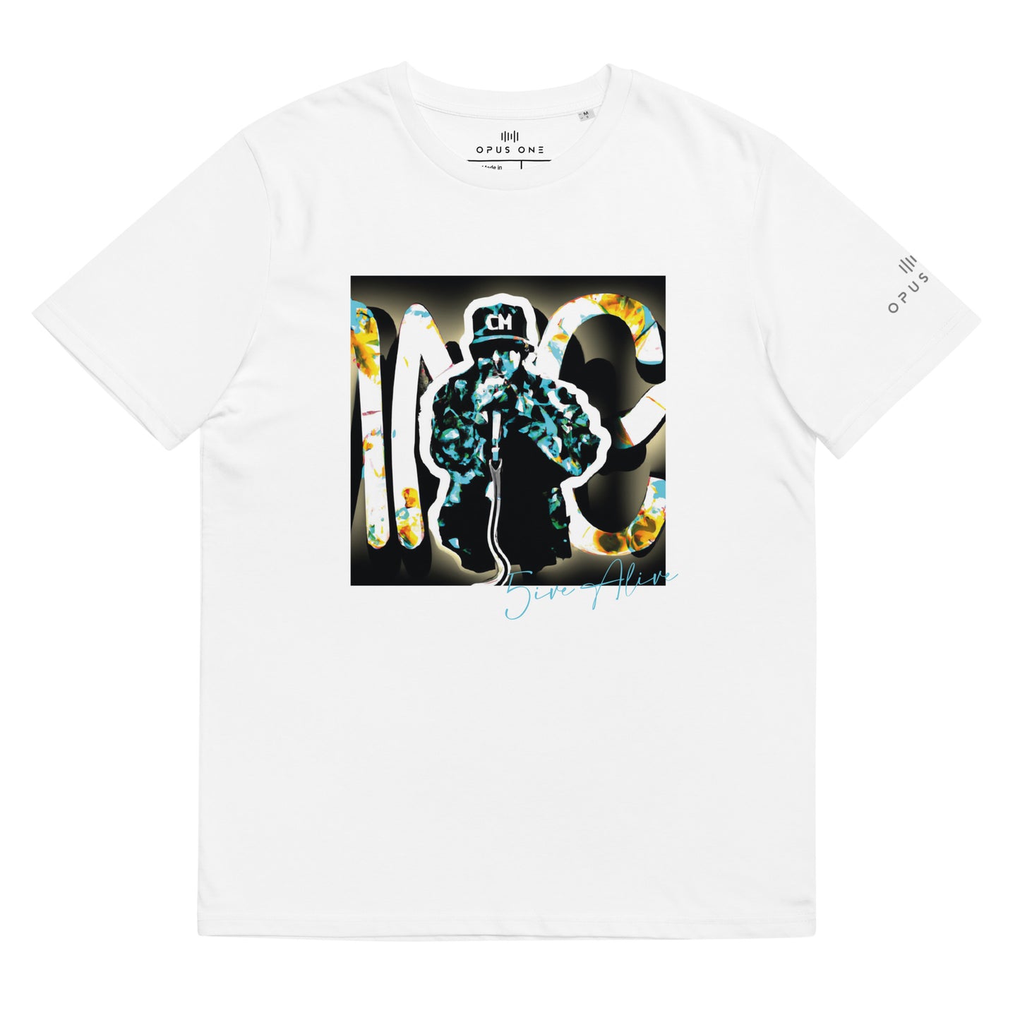 Signature Series (5ive Alive v5) Unisex organic cotton t-shirt MAIN FRONT PRINT
