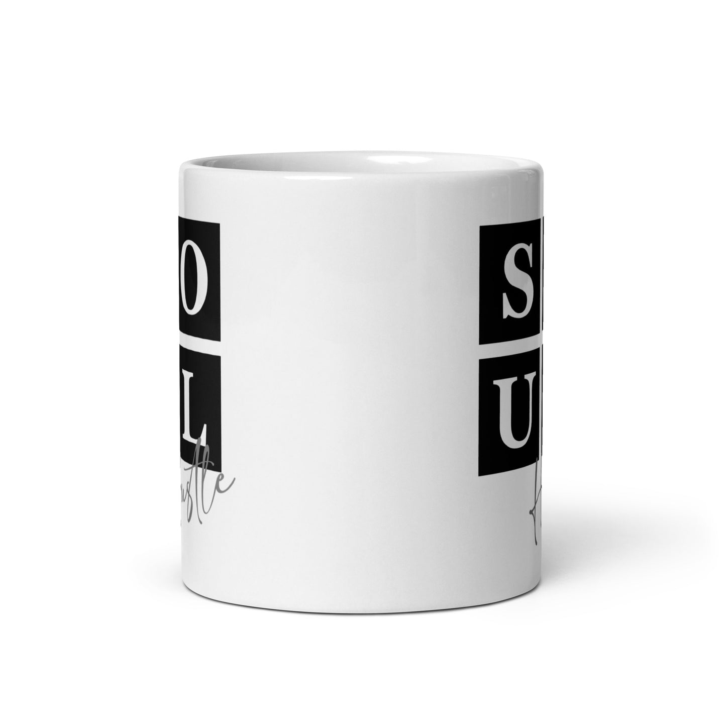 Soul Hustle White glossy mug