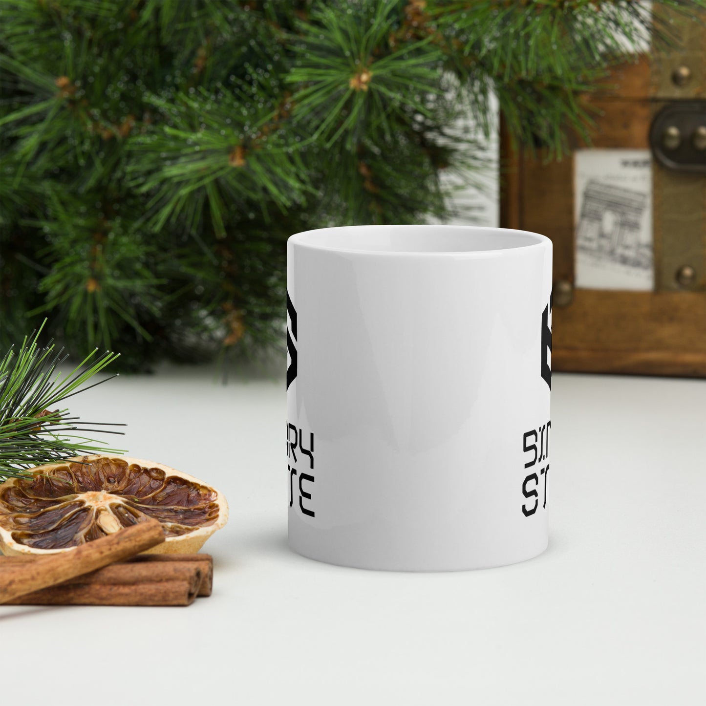 Binary State (v1) White glossy mug