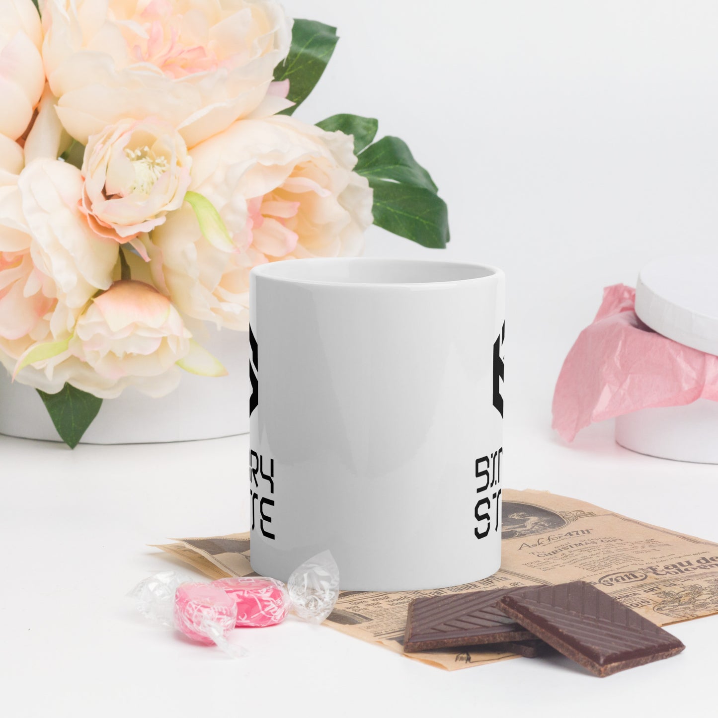 Binary State (v1) White glossy mug