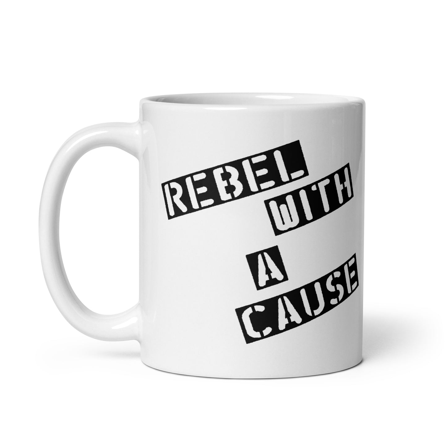 Rebel (v1) White glossy mug