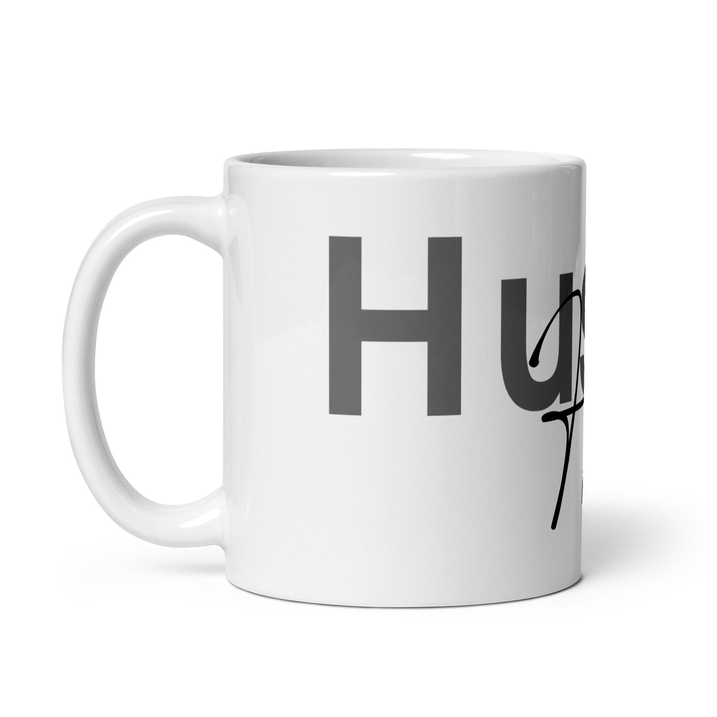 Hustle (v4) White glossy mug