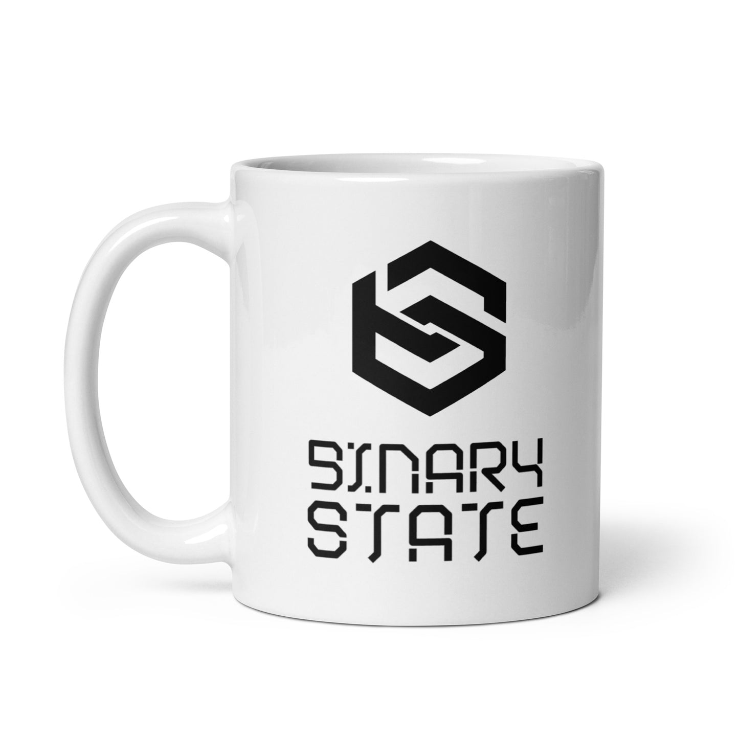 Binary State (v1) White glossy mug