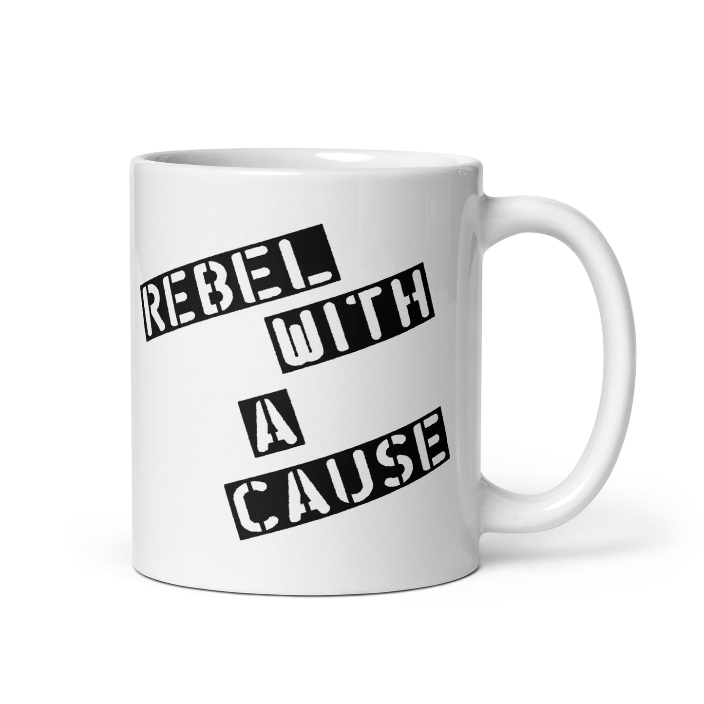 Rebel (v1) White glossy mug