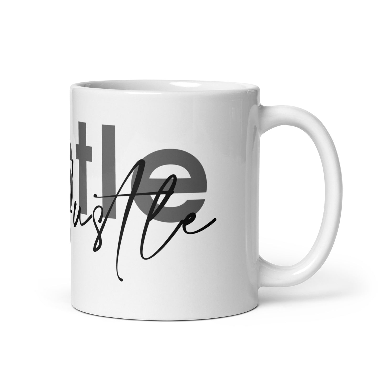 Hustle (v4) White glossy mug