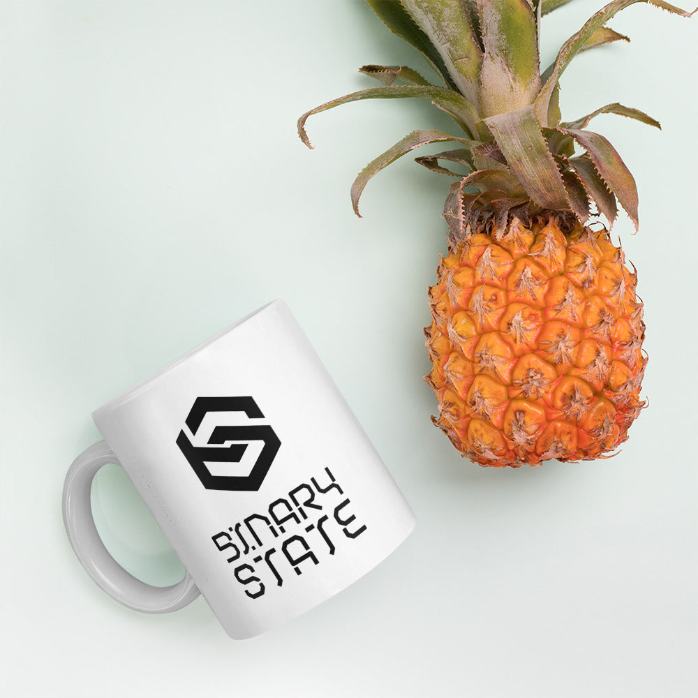 Binary State (v1) White glossy mug
