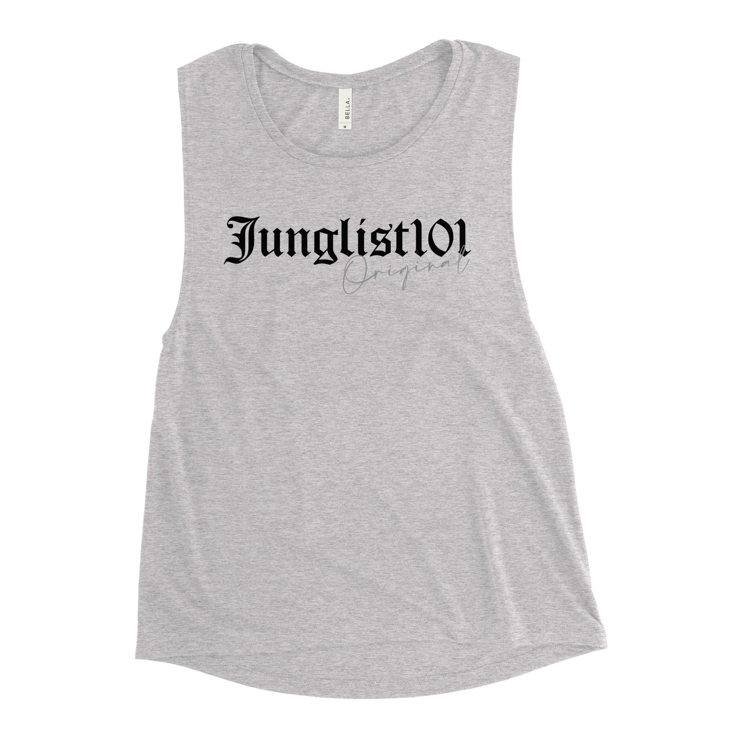 Junglist101 (v1) Ladies’ Muscle Tank (Black Text)