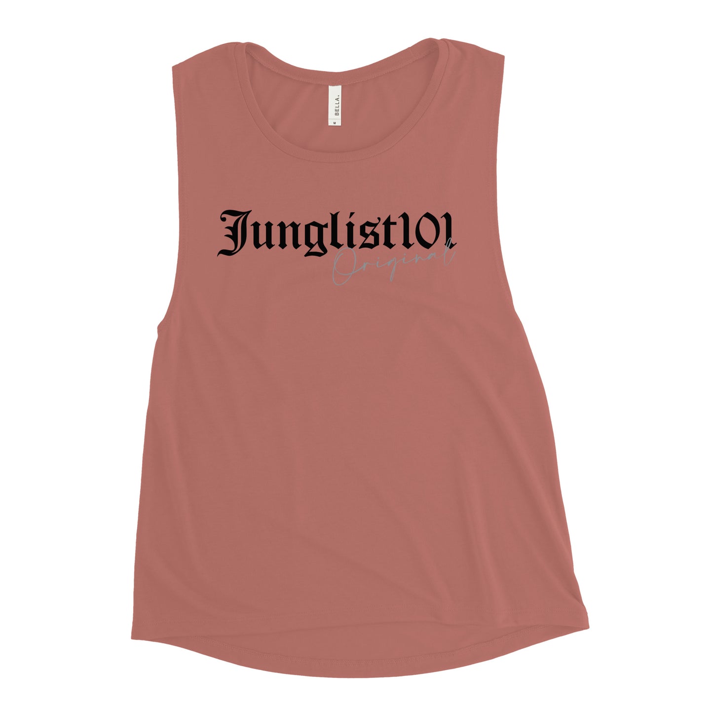 Junglist101 (v1) Ladies’ Muscle Tank (Black Text)