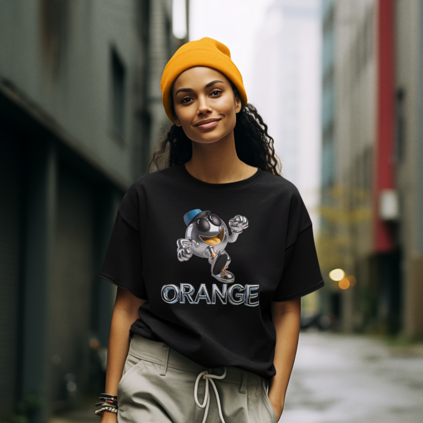 Limited Edition! Orange Silver Unisex Organic T-Shirt