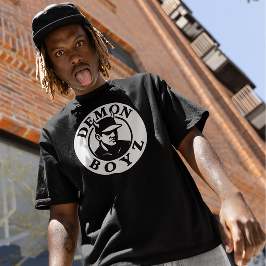 Demon Boyz (Black on White) Unisex organic cotton t-shirt