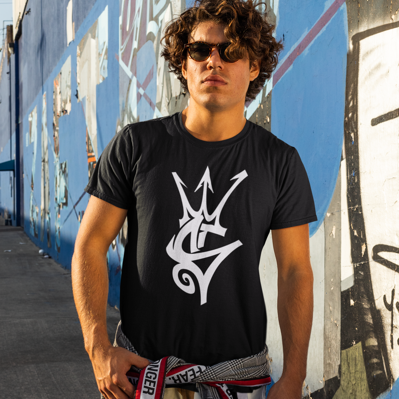 Wilder Stylez (WS Logo Large Front) Unisex organic cotton t-shirt (White Logo)