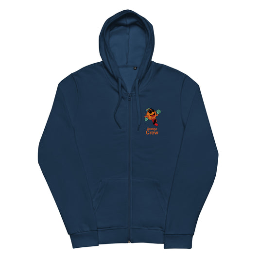 Orange Crew Unisex zip hoodie