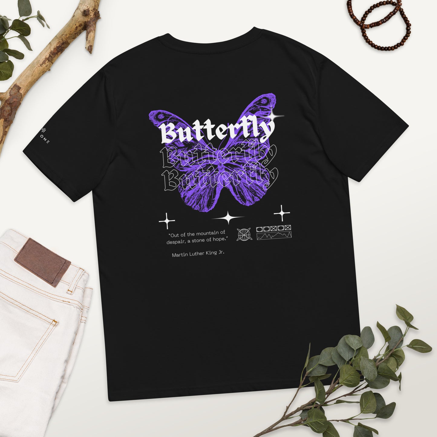 Butterfly (v1) Unisex organic cotton t-shirt